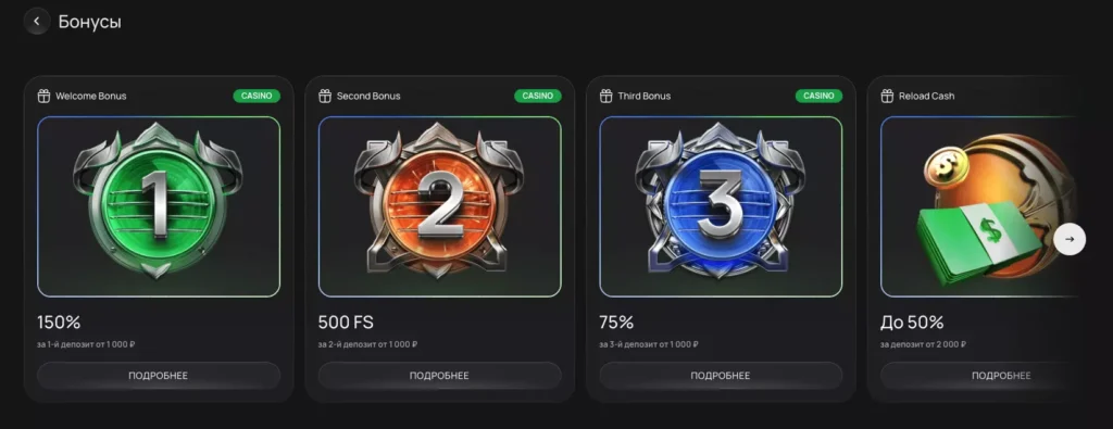 Бонусы Flagman Casino